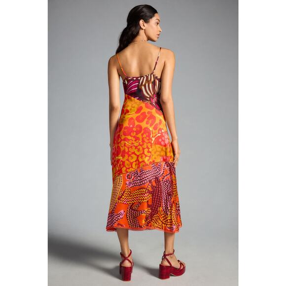 Farm Rio X Anthropologie Printed Slip Dress Multicolor Size XL NWT - Picture 3 of 11